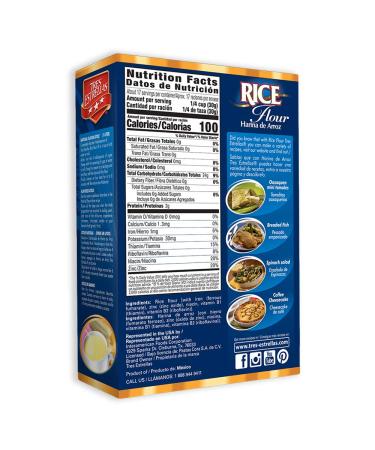 Tres Estrellas Rice Flour 17.6 Oz Pack Of 12 - Gluten-Free Baking Ingredient - Buy Online on SooperMarket.com