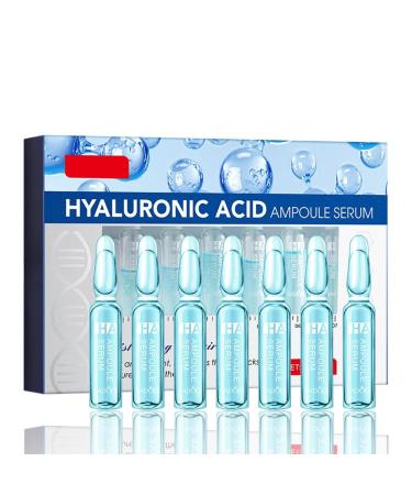 Hyaluronic Acid Concentrated Ampoules For Face Serum Deeply Moisturize Hyaluronic Acid Serum For Face Face Care For A Natural Face Lift Face Serum For Women & Men -7x2ml Ampoules.