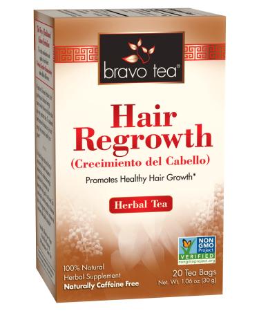 Bravo Tea Hair Regrowth Herbal Tea Caffeine Free, 20 Tea Bags