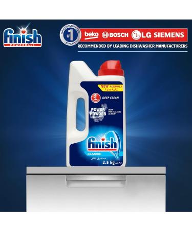 Finish Classic Dishwasher Detergent Powder 2.5Kg | Pre-Soaking Action | Superior Cleaning Power - Buy Online on SooperMarket.com