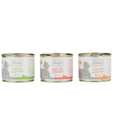Mjamjam - Premium wet feed for cats - Mix package I - chicken beef heart heart 6 -pack (6 x 200 g) grain free with extra meat single mixing package 200 g (6 Pack)