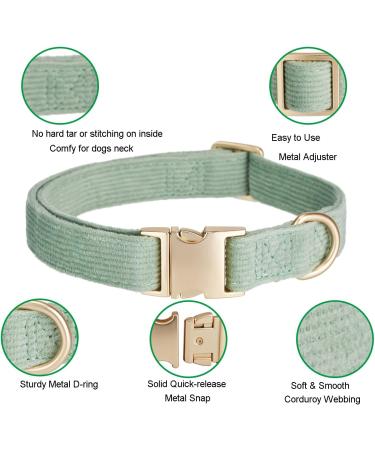 Yudote Ultra-Like Dog Collar for Small Dogs - Natural Cotton Cord for Sensitive Skin - Sage Green (1-Pack) - Buy Online on SooperMarket.com