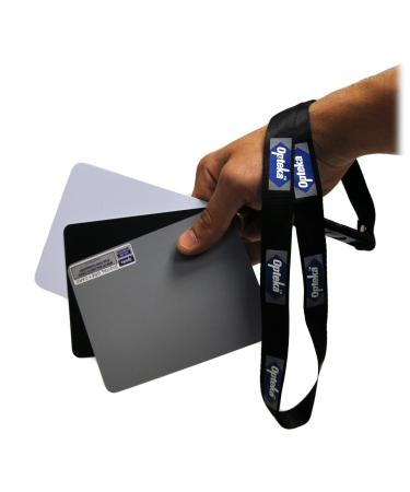 Opteka Medium 5 X 4 inches Color and White Balance Reference Grey Card Set with Quick Release Neck Strap for Digital Photography