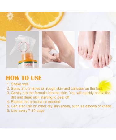 Orange Foot Peel Spray for Quick Callus Removal and Foot Care - 100mL - Buy Online on SooperMarket.com