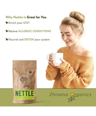Organic Nettle Leaf Tea - Wild Stinging Nettle Herb for Detox and Allergy Relief - Buy Online on SooperMarket.com