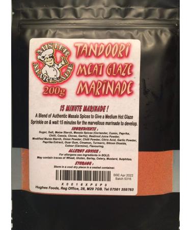 MISTER MARINADE Meat Glaze BBQ Rub Marinade 200g All Flavours (Tandoori)