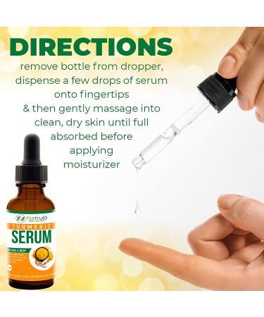 Natrulo Turmeric Serum for Face & Body - Natural Skin Brightening Formula for Acne, Even Skin Tone & Scar Healing - Handcrafted in the USA - Buy Online on SooperMarket.com
