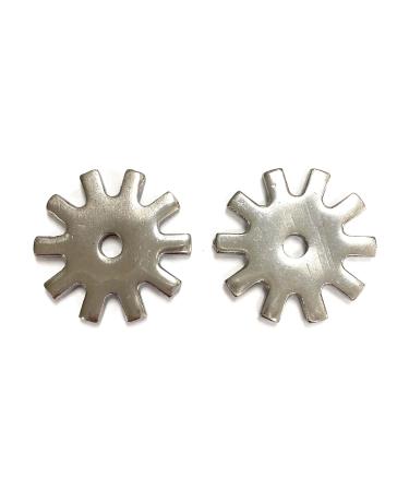 AJ Tack Wholesale Stainless Steel Spur Rowels Stainless Steel Thin Square 10pt