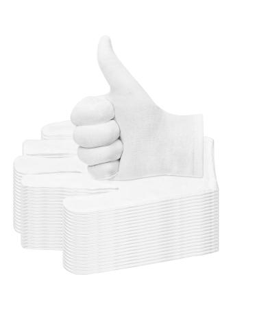 20 Pairs Cotton Gloves for Dry Hands, Paxcoo White Cotton Gloves for Eczema, Cosmetic Moisturizing and Coin Inspection, Medium Size
