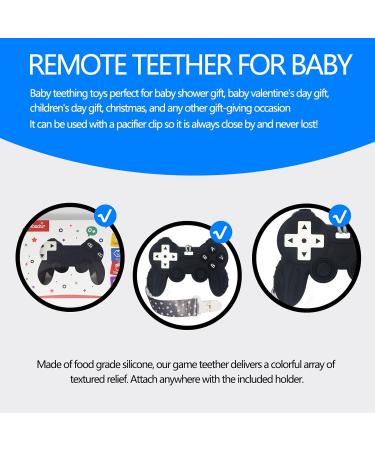 Remote Game Control Teething Toy for Babies 0-12 Months | Silicone Game Controller Teether for Gamer Parents | Baby's First Valentines Day Gift - Buy Online on SooperMarket.com