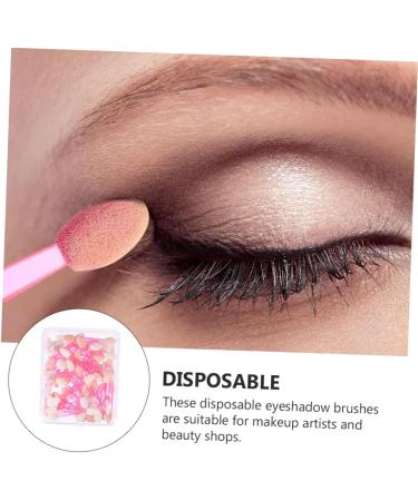 Baluue 50pcs Double Ended Eyeshadow Brush Eye Makeup Tools Makeup Eyeshadow Face Powder Kit Pink Plastic - Buy Online on SooperMarket.com