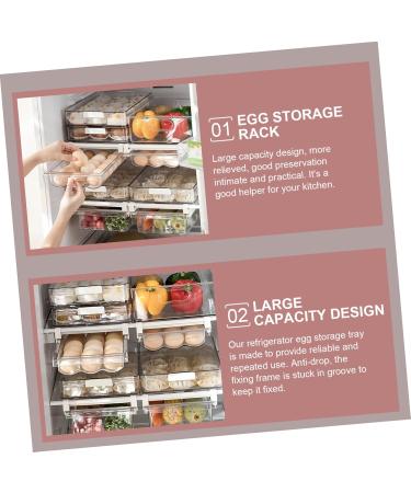 OSALADI 1 Set Food Container Fridge Shelf Holder Stable Egg Organizer Egg Tray Refrigerator Supplies Drawer - Buy Online on SooperMarket.com