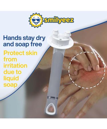 Smiling Sponge Handle Soap Dispensing Handle for Scrub Daddy Sponge (White) - Second Generation - Buy Online on SooperMarket.com