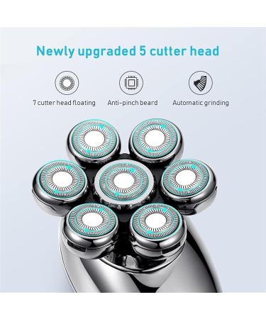 GeRRiT 5-in-1 Electric Razor for Men | 7D Floating Cutter Head USB Rechargeable Rotary Shaver & Grooming Kit - International Shipping Available - Buy Online on SooperMarket.com