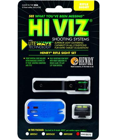 HIVIZ HHVS570 Litewave Front and Rear Sight Combo for Henry Rifle Models - H009CC, H010 CC, H012C, CR, M, MR - Buy Online on SooperMarket.com