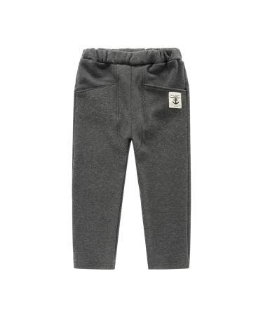 Mud Kingdom Little Boys Fleece Pants Tight Fit Warm Winter 3 Years Anchor Gray