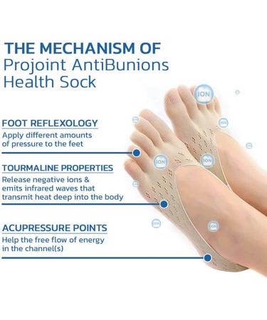 Projoint Antibunions Health Socks - Bunion Relief and Gout Relief - Orthopedic Toe Compression Socks (10PCS Black+Skin) - Buy Online on SooperMarket.com