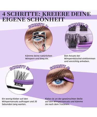 Eyelash Extensions - 84 PCs Z08 B&C Individual DIY Lash Clusters for Beginners - Reusable Eyelash Bush for Home Use (D-14mm) - Buy Online on SooperMarket.com