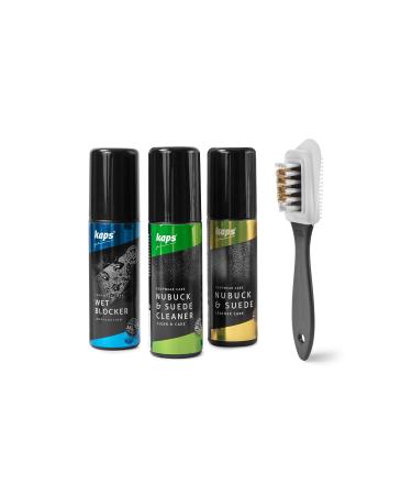 Kaps Complete Shoe Clean and Care Kit Shoe Care Set for Nubuck and Suede Boots and Shoes Footwear Cleaning Kit with Gift Box