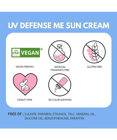 MAKEPREM UVA UVB Defense Me Calming Sun Cream SPF 50+ PA++++ 1.69 Fl Oz - Vegan Reef-Safe Mineral Sunscreen for Dry Sensitive Skin - Buy Online on SooperMarket.com