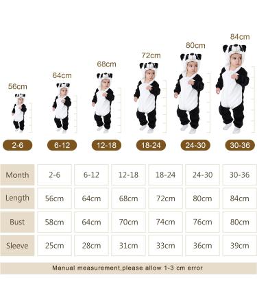 COOKY.D Baby Hooded Rompers | Infant Winter Flannel Jumpsuit | 18-24 Months | Panda Design - Buy Online on SooperMarket.com