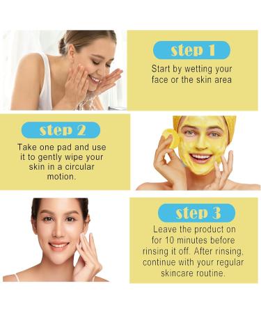 Turmeric Cleansing Pads for Oily & Sensitive Skin | 60PCS Gentle Pads to Combat Acne Blemishes & Dullness | Balance Skin Oil - Buy Online on SooperMarket.com