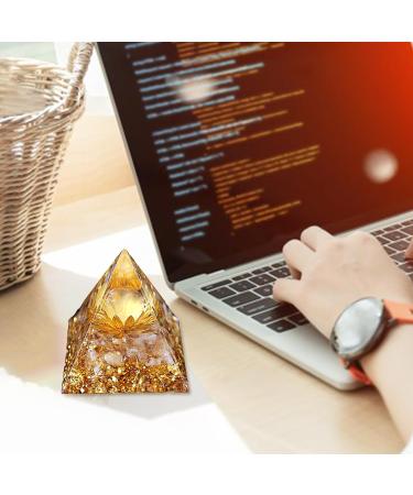 Orgonite Crystal Pyramid Crystals Tiger's Eye Reiki Orgonite Gemstones Protection Crystals Energy Gain Generator for Yoga Meditation Indoor Handmade Decor for Lencyh - Buy Online on SooperMarket.com