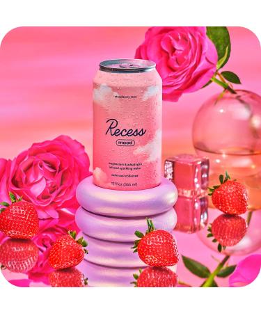 Recess Mood Magnesium Supplement Drink Strawberry Rose 12oz - Pack of 12 | Calming Beverage - Buy Online on SooperMarket.com