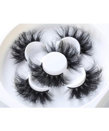 HICOCU 25mm Mink Lashes - 3 Pairs Set for Dramatic 3D Long Volume Look - Buy Online on SooperMarket.com