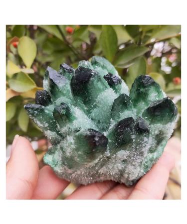 Cluster Natural Green Phantom Specimen Cluster Green Ghost Flower Fengshui Decoration Gift