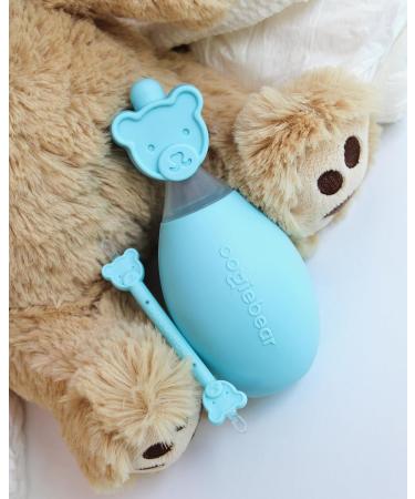 oogiebear Bear Pair - Safe Baby Booger Cleaner & Nose Sucker Duo | Bulb Aspirator & 2-in-1 Wax Cleaner | Latex & BPA Free - Blue - Buy Online on SooperMarket.com