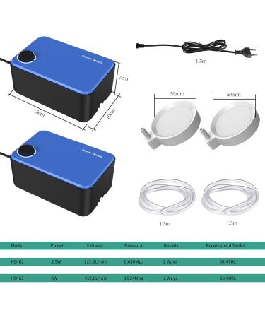 Buy Forever Speed Aquarium Air Pump - Ultra Quiet 5.5W 240L/H Oxygen Pump for Tanks 60-400L - Optimized Airflow with Double Air Holes - Buy Online on SooperMarket.com