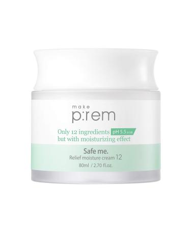 make prem Safe me Relief Moisture Cream 12  Clinically proven to to last 48-hours  pH balanced Hydrating and Nourishing Moisturizer for Acne-prone Dry Sensitive skin and All Skin Type  Fragrance & Parabens Free 80ml  2.7...
