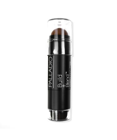 Palladio Contouring Makeup Stick BUILD + BLEND Contour Stick Makeup, Face Makeup for Perfect Sculpting Look, 0.23 Ounce (Warm Brown)