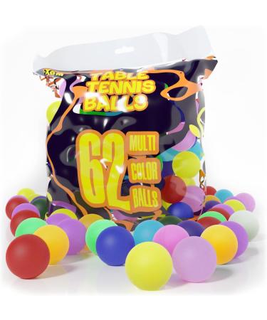 62 Pack Plastic Ping Pong Balls for Craft, Parties, and Family Games - Ideal for Beginners and Pets, Not for Pro Players - Buy Online on SooperMarket.com