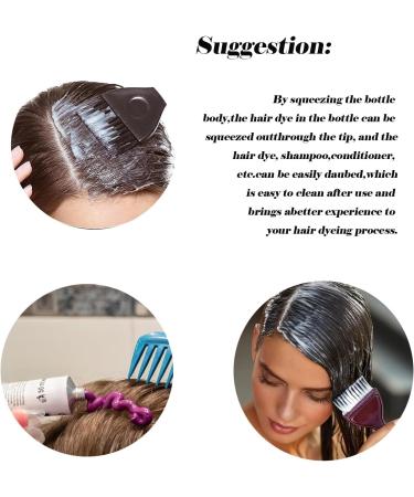 3 PCS Hair Oil Applicator Bottles - 110ml Squeeze Bottle with Scale for Hair Dye - Professional Hairdressing Tool - Buy Online on SooperMarket.com