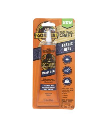 Gorilla Waterproof Fabric Glue 2.5 Ounce Tube  Clear  (Pack of 1) 1 Pack
