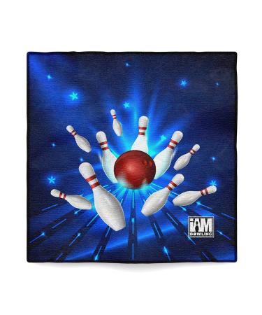 Logo Infusion - Dye-Sublimated Microfiber Bowling Towel - One Sided Print - Fun Style 0254 Bowling Pin Explosion