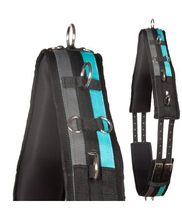 Heinick-Reitsport Quality Neoprene Lunging Girth Black Ocean Warmblood Thoroughbred 13 Rings