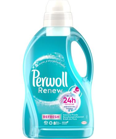 Perwoll Renew Refresh liquid detergent (24 washes) hygiene detergent for white and colored laundry with odor-neutralizing formula for intensive fresh 1.44 l (1 Pack)