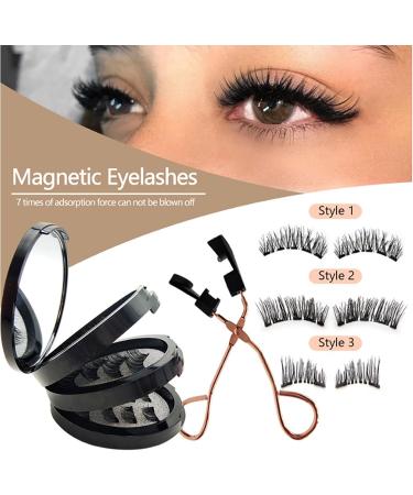 Joyeee Magnetic Eyelashes with Eyeliner 5 Pair Reusable False Lashes 3D Natural Looking Clusters Individual Lashes kit with Applicator Tweezers No Glue Diy Lash Extension Kit - Buy Online on SooperMarket.com