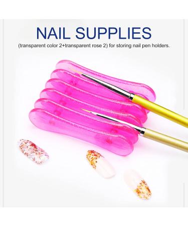 Buy Lurrose 4-Piece Nail Pencil Holder & Makeup Brush Rack - Durable ABS Cosmetic Stand for Eyeliner & Manicure Tools - International Shipping Available - Buy Online on SooperMarket.com