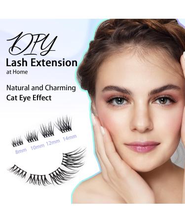 Cluster Lashes Individual Eyelashes C Curl Lash Clusters Soft and Reusable Eyelashes Individual DIY Lash Extensions 8mm 10mm 12mm 14mm by Obeyalash (Mix 8-14mix C Curl Natural-Violet) 5-WL-011 - Buy Online on SooperMarket.com