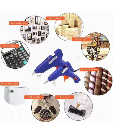 ZFYOUNG Mini Hot Glue Gun Set - 10 Glue Sticks Included | 20w Blue Hot Glue Gun for Quick Repairs, Artist DIY Art, and Home Projects - Buy Online on SooperMarket.com
