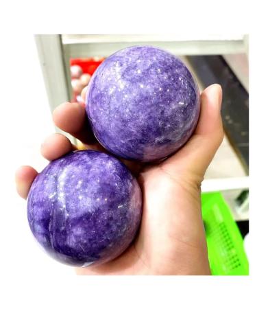 Natural Crystal Rough Natural Sphere Natural Crystal Quartz Spheres Purple Mica Balls 60mm-70mm for Home Decor 2pc for Decoration Gift Decoration feng Shui.