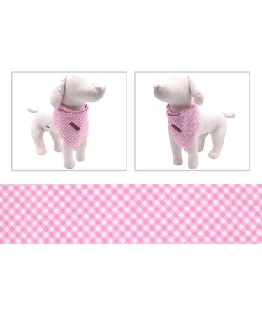 Lionet Paws Dog Bandana - Pink Checkered Headscarf for Small Medium & Large Dogs (Triangular Scarf Pack of 1) - International Shipping Available - Buy Online on SooperMarket.com