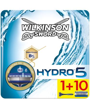Wilkinson Sword Hydro 5 men's razor starter set with 10 razor blades (mailbox compatible) blue 1 piece (1 pack)