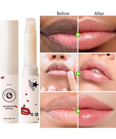 Lip Lightening For Dark Lips Moisturizing Lip Balm Whitening & Brightening Lip Balm Lips Pink Bleaching Cream Balm Lip Care Lightens Remove Dark Lips (1PC) - Buy Online on SooperMarket.com