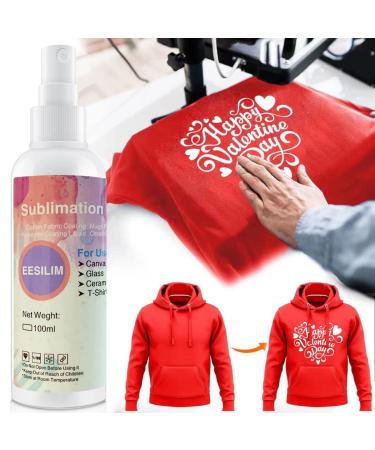 Coating Sublimation Spray for Cotton Shirts,100ML Poly T Plus Spray for Cotton Blanks Shirts Polyester Tote Bag, Super Print Adhesion & Quick Dry Waterproof High Gloss Finish 1 Pack