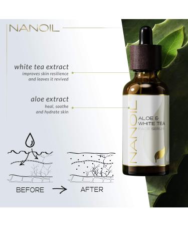 Aloe & White Tea Face Serum 50ml - Nourishing Revitalizing Age-Defying Skincare for Glowing Skin - Shop Internationally - Buy Online on SooperMarket.com